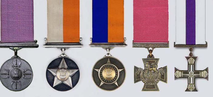 Gallantry medals awarded by War Decorated India